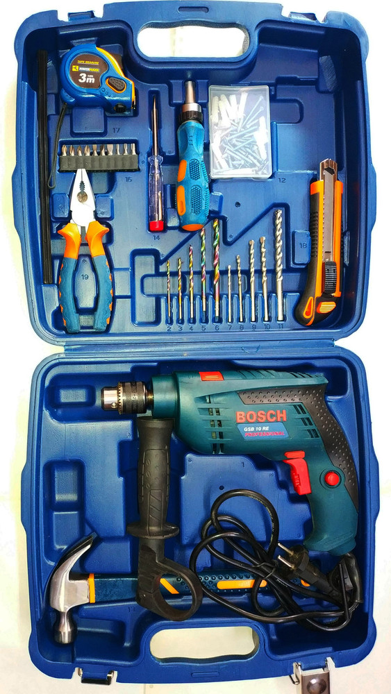 Bosch gsb 500w 10 2025 re professional tool kit price