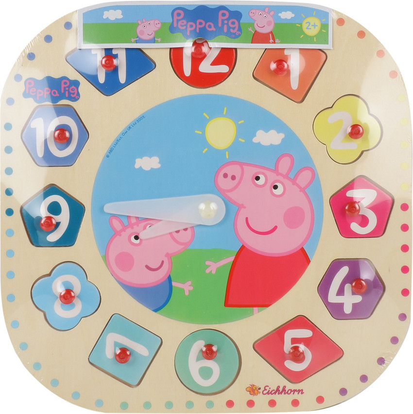 Peppa pig wooden clock clearance