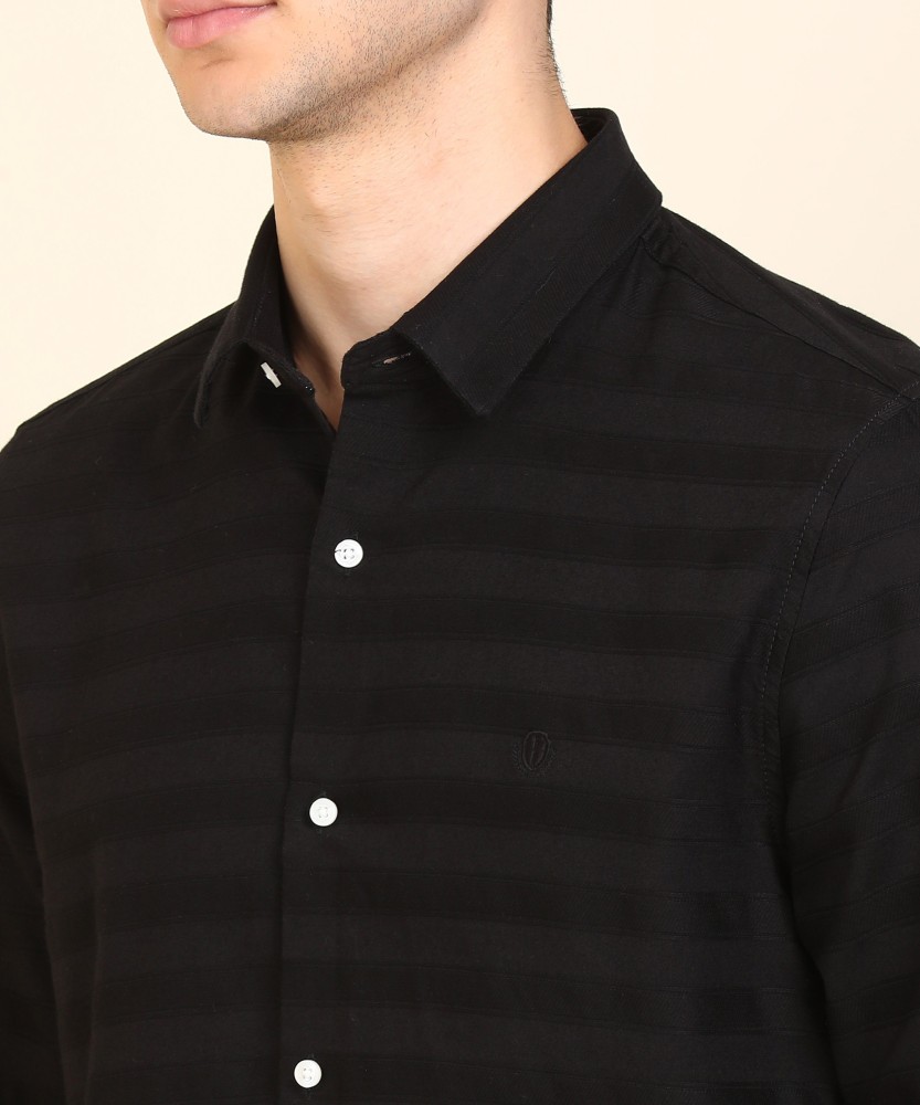 Men's black burberry dress 2025 shirt