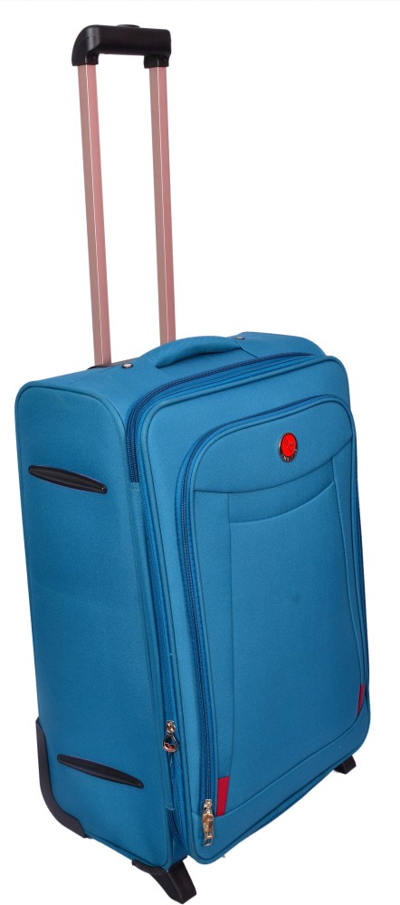 Emblem Trolley Bag Suitcase attachi bag Expandable Cabin Suitcase 2 Wheels 20 inch Teal Blue Price in India Flipkart