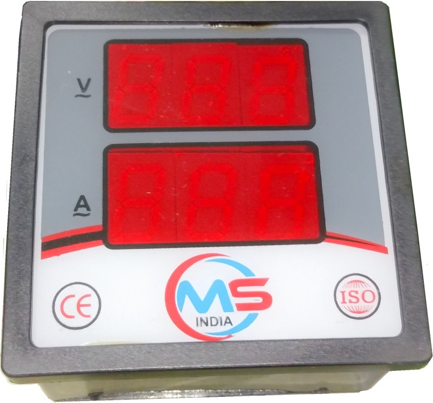 M S control 72MM Analog Voltmeter 0-500V and 0-50Amp digital Ammeter  Voltmeter (digital) Voltmeter Price in India - Buy M S control 72MM Analog  Voltmeter 0-500V and 0-50Amp digital Ammeter Voltmeter (digital)