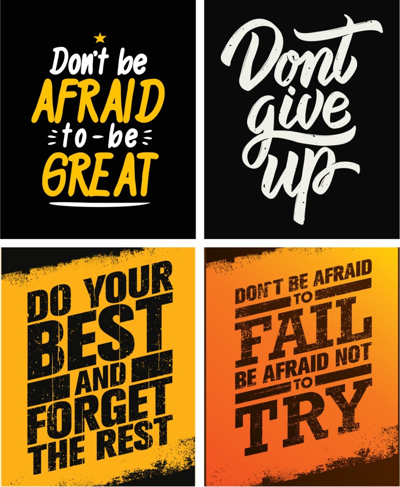 dont be afraid motivational Sticker posters Paper Print - Quotes &  Motivation posters in India - Buy art, film, design, movie, music, nature  and educational paintings/wallpapers at