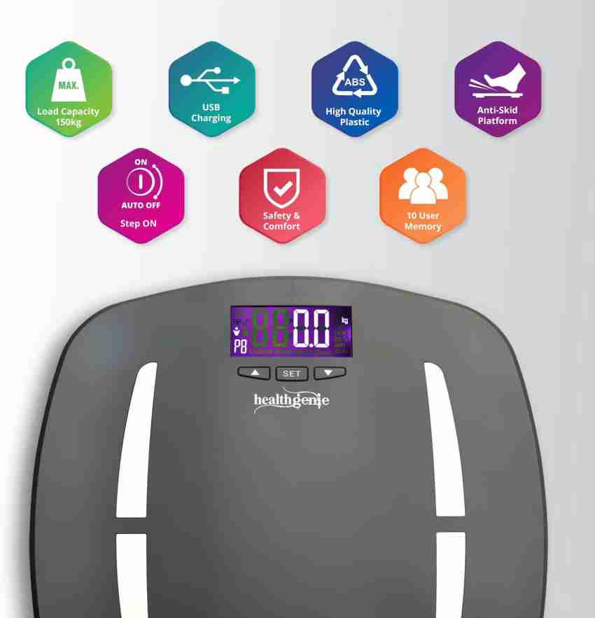 Healthgenie Digital Personal Body Fitness Monitor Fat Analyzer and