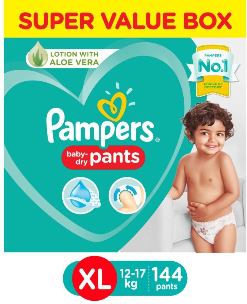 Buy Pampers BabyDry Pants with Aloe Vera Lotion Stretchy Sides and  Leakage Protection Size 6 16 kg 52 Pants Online at desertcartINDIA