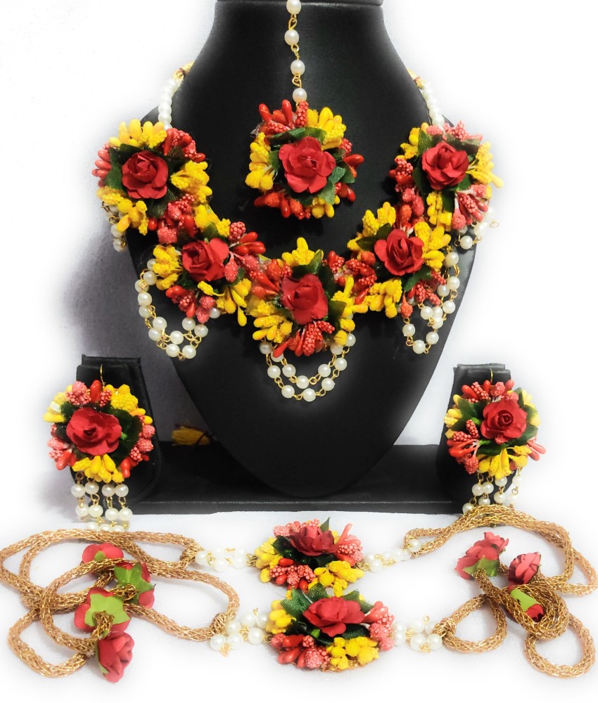 Haldi jewellery on sale set flipkart