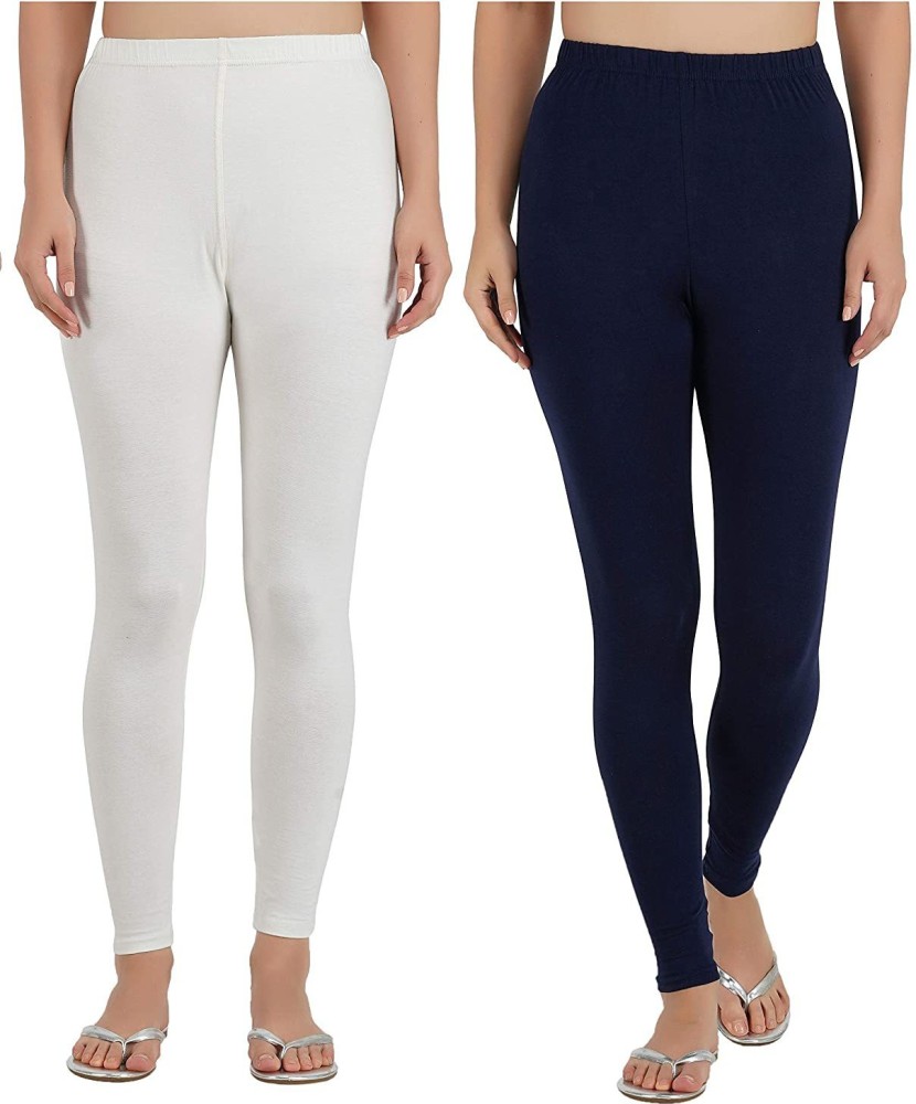 White Ankle Length Leggings - Buy White Ankle Length Leggings online in  India