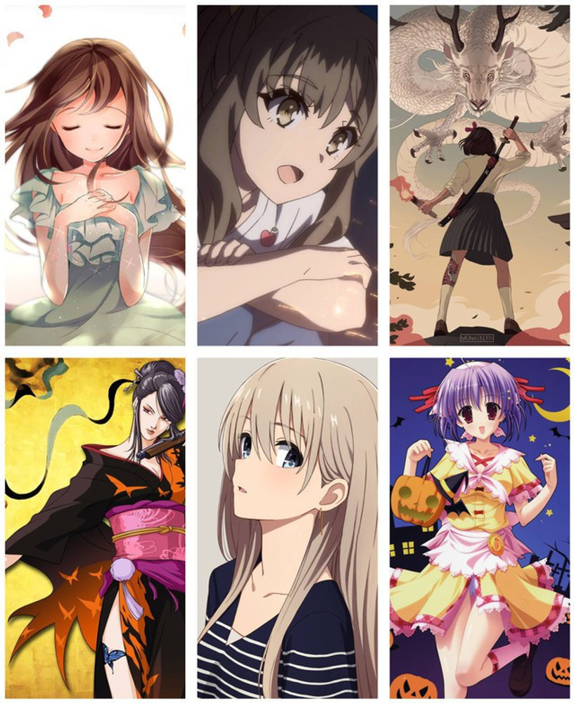 combo of 6 anime girls wall poster for girls room Paper Print - Animation &  Cartoons posters in India - Buy art, film, design, movie, music, nature and  educational paintings/wallpapers at Flipkart.com