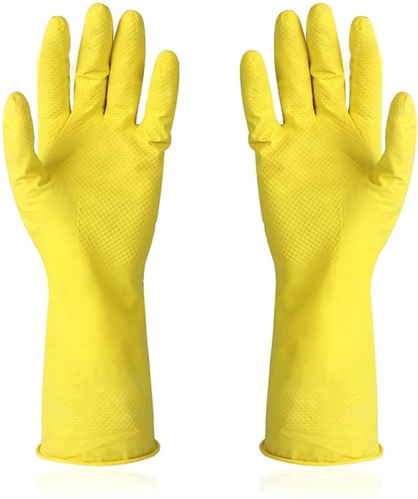 TOUCH SHOP Rubber Reusable Hand Gloves Ideal for Nursing Home