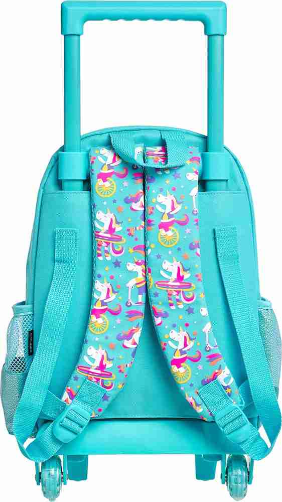 Flipkart Smiggle Sggle Whirl Junior Trolley Backpack with Light Up Wheels Unicorn Print Trolley Trolley