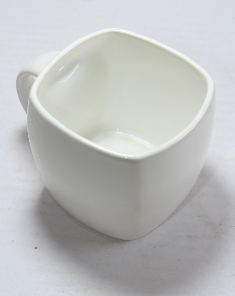 Designo Prints Pack of 6 Ceramic Plain white square shape cup set Price in  India - Buy Designo Prints Pack of 6 Ceramic Plain white square shape cup  set online at