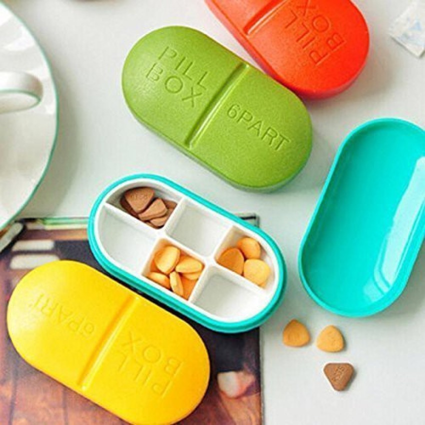 Pill Medicine Box Organizer 28 Slot 7 Days Weekly Holder Reminder Storage  Color