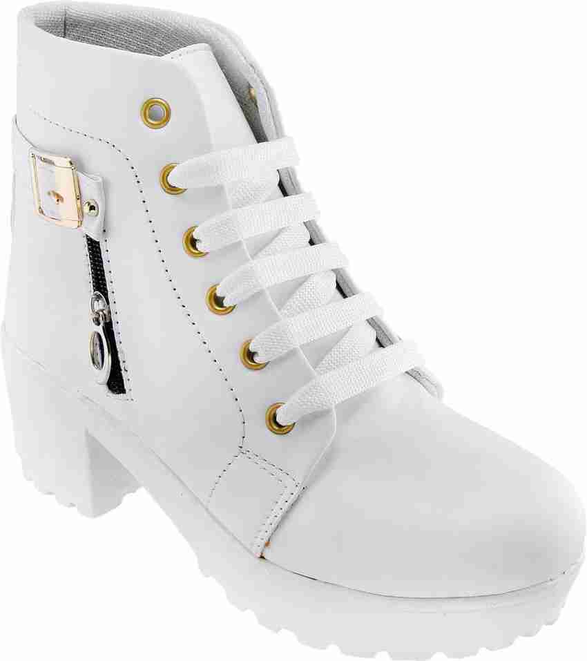 White colour high ankle on sale shoes
