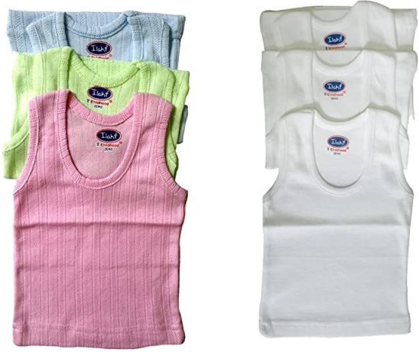 Childhood New Born Baby Kids Inner Wear Baniyan Unisex Cotton Baby Vest  stechibal ( 0 to 3 Months) -, Buy Baby Care Combo in India