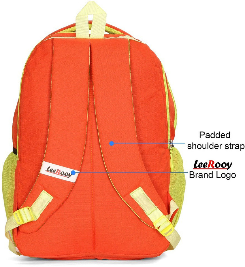 Orange canvas backpack store