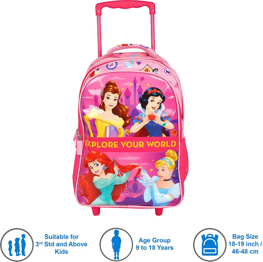 Disney Princess Explore Your World Trolley Bag Secondary 3rd Std Plus School Bag