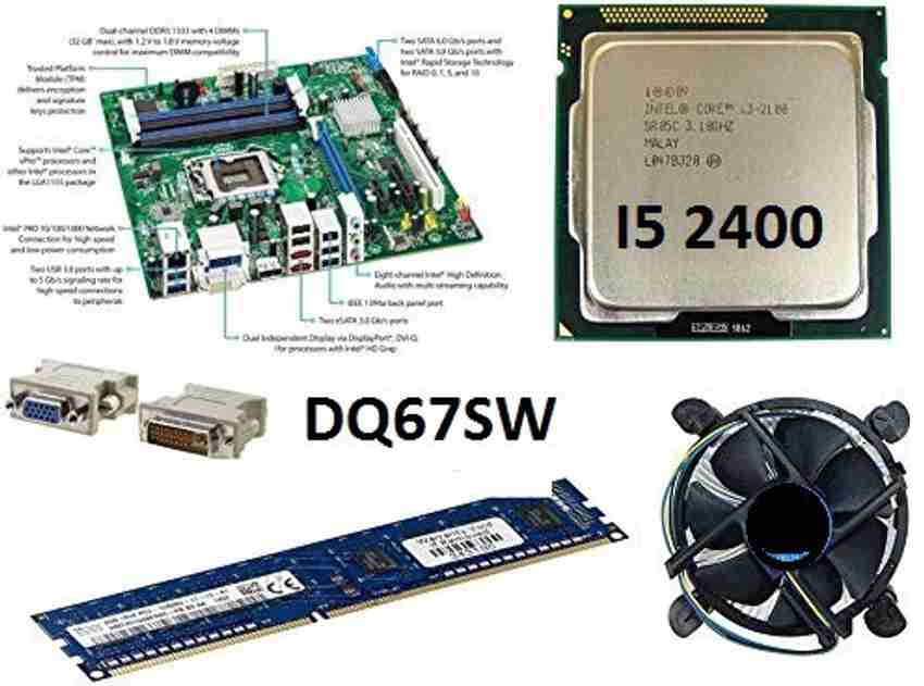 providor DQ67SW I5 2400 RAM 4GB DDR3 Combo Motherboard providor