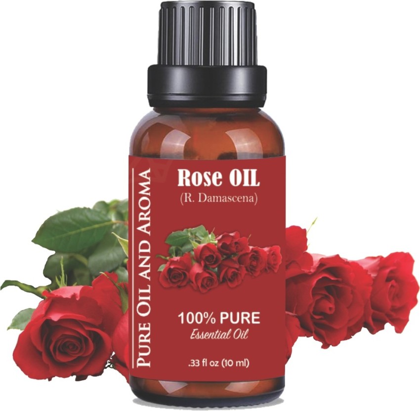 Rose Essential Oil 100% Pure Organic Rose Oil for Diffuser, Perfume,  Massage, Aroma, Bath - 10ML