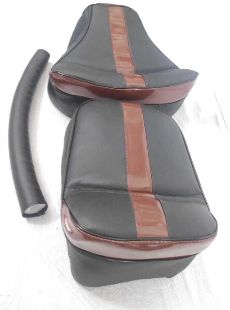 KOHLI BULLET ACCESSORIES Fancy Seat Cover Brown For Royal Enfield Classic  350/500cc Split Bike Seat