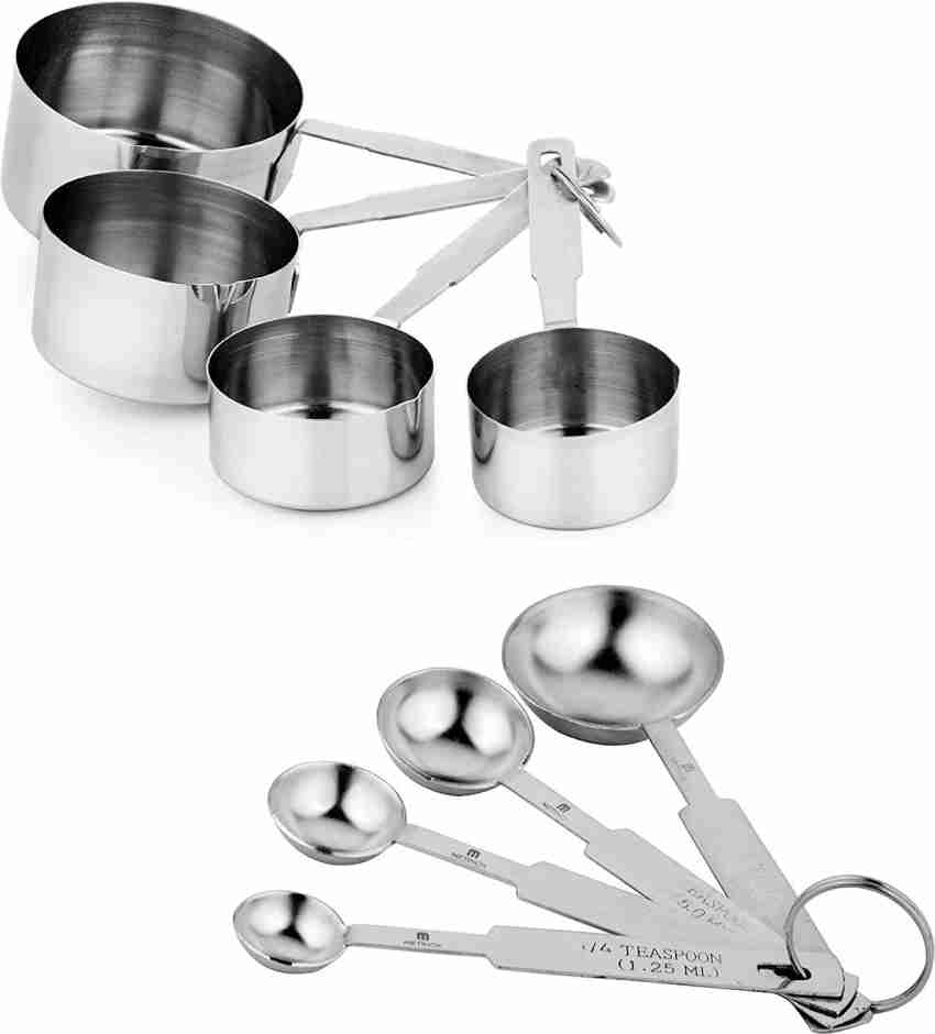 1set Magnetic & Stackable Stainless Steel Double-sided Measuring Spoon Set  With Colorful Handles For Baking And Cooking