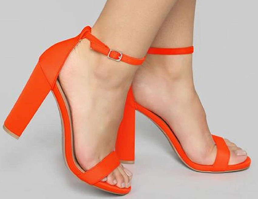 Orange hotsell strap heels