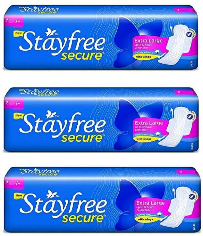 STAYFREE Extra large Dry secure Sanitary Pad 7 piece ( pack of 3 ) Sanitary  Pad, Buy Women Hygiene products online in India