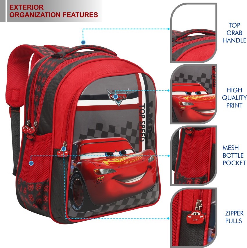 Disney Plush Backpack Kids Lightning McQueen Car Pre-School bag