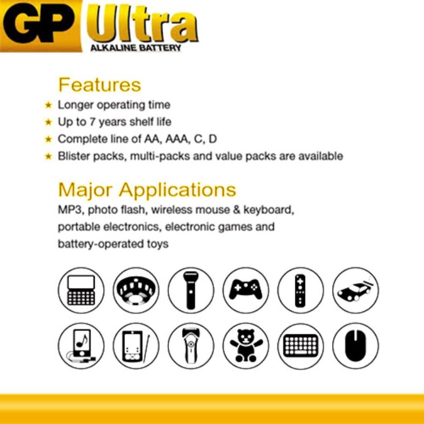Ultra Alkaline D - 2 Batterien - GP Batteries