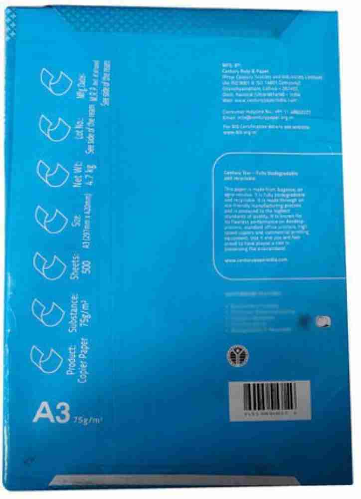 Buy Century Star 75 GSM A3 Size Copier Paper 500 Pages White (Pack of 5  Reams) Online in India at Best Prices