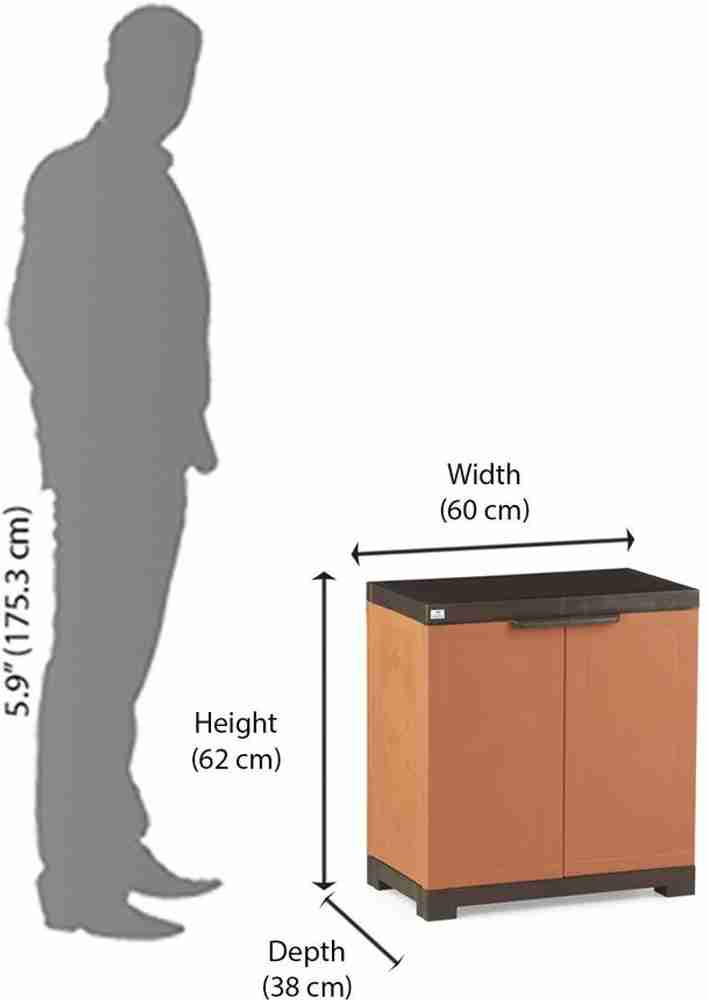 Nilkamal FREEDOM MINI SHOE CABINET 09 RUST AND WEATHERED BROWN FMSC09 RST WBN Plastic Collapsible Shoe Stand