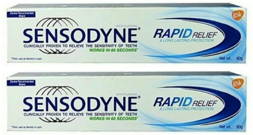 Sensodyne Sensitive Toothpaste Rapid Relief - 80 gm Pack of 2