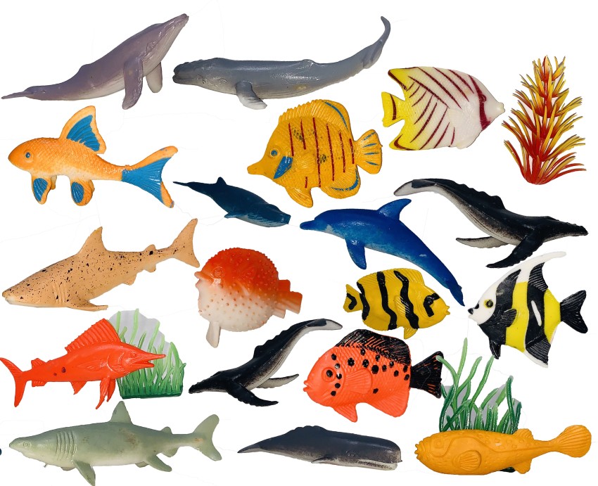 Tropical Fish Animal Figurines - Mini Fish Action Figures Replicas -  Miniature Ocean, Fish, Aquatic Toy Animal Playset