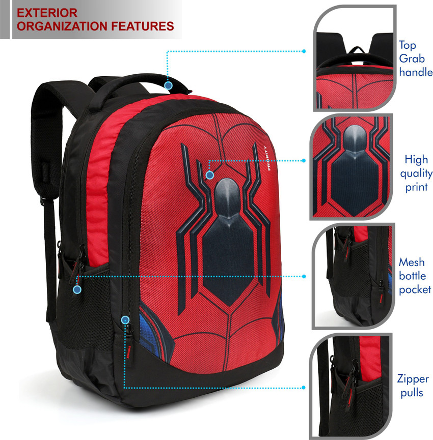 Priority Marvel Spiderman Red and Black Backpack 40 L Backpack Red
