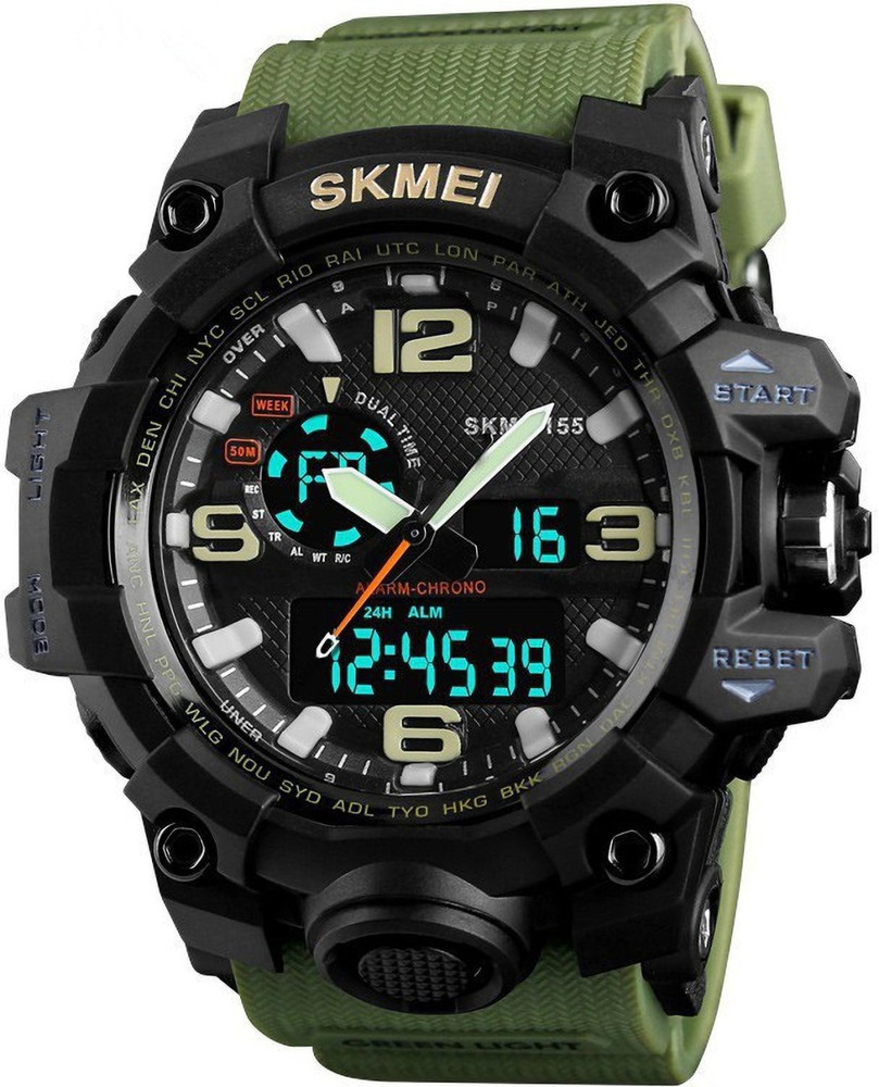 SKMEI SKMEI 1155 ARMY GREEN Sports Casual Party Occassion Formal Analog Digital Watch For Men Buy SKMEI SKMEI 1155 ARMY GREEN Sports Casual Party Occassion