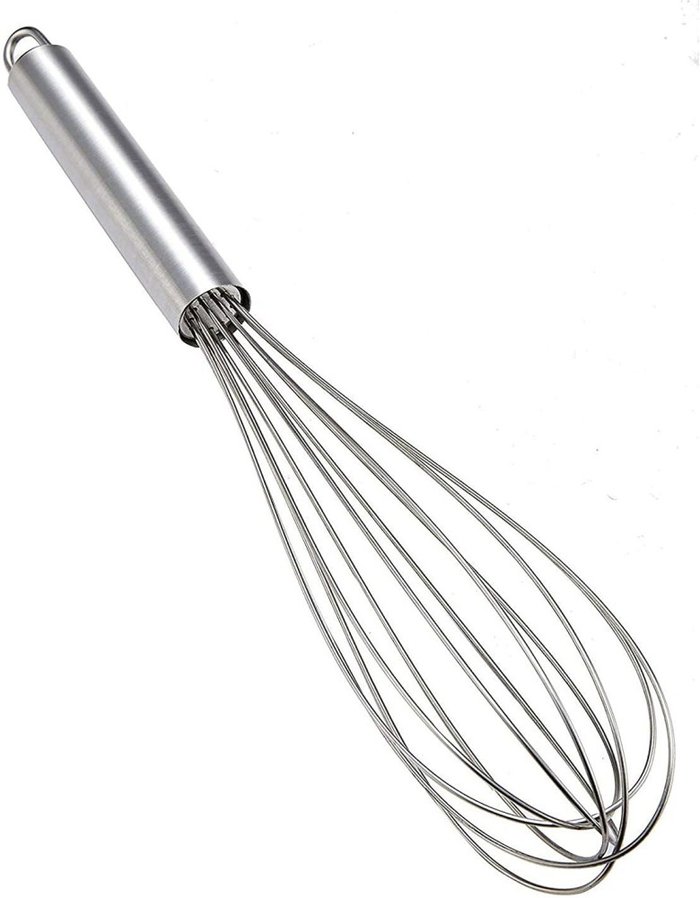 Stainless Steel Wire Coil Spiral Whisk Milk and Egg Beater & FREE