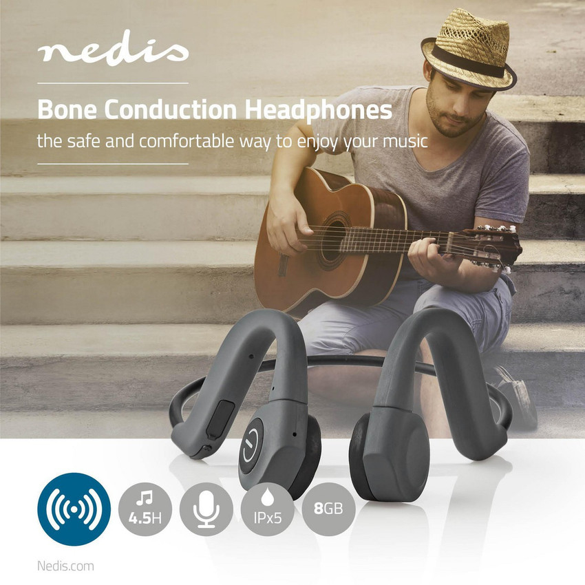 Nedis Wireless Bluetooth Bone Conductor Headphones 6.5 Hours