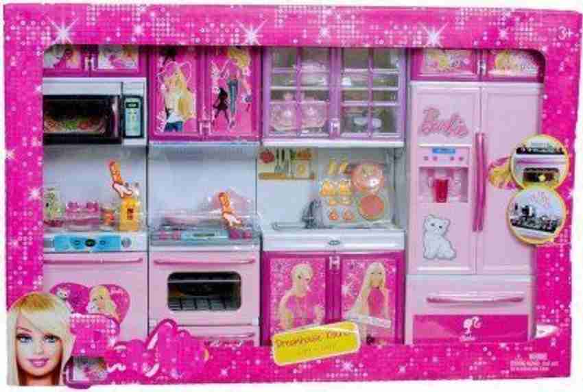 House Barbie Dream House Kitchen Set Light & Sound ,Plastic ,Pack