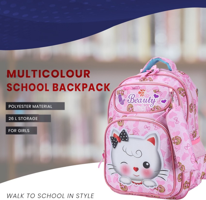 Buy Tinytot 26 Litre, Stylish Trendy Water Resistant Hi Storage School  Collage Travel, Laptop Backpack Bag With Pencil Pouch, For Girls Women, 18  Inch Online In India At Discounted Prices