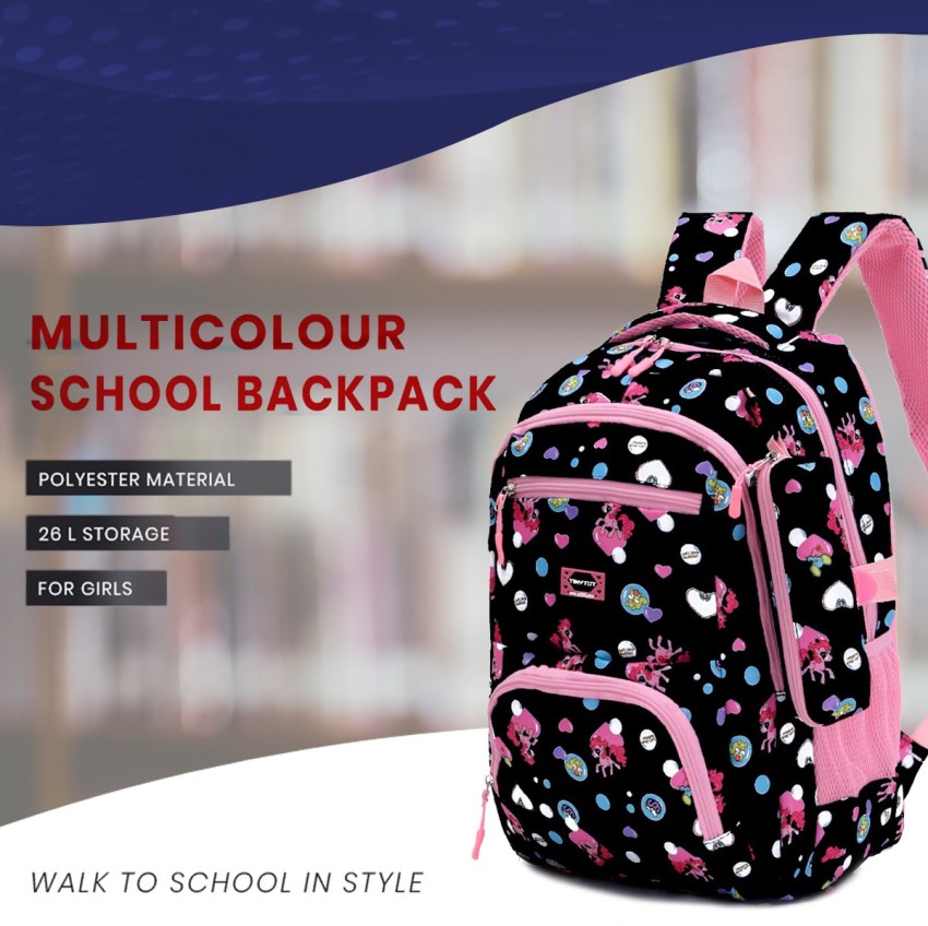 Tinytot SB118_01 School Backpack College Bag Travel Bag with  Pencil Pouch 2nd Standard onward Waterproof School Bag - School Bag