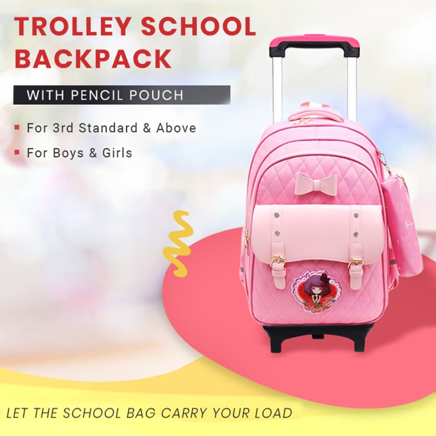 Buy DISNEY Girls Frozen Ice Magic Flap Zip Closure School Trolley Bag |  Shoppers Stop