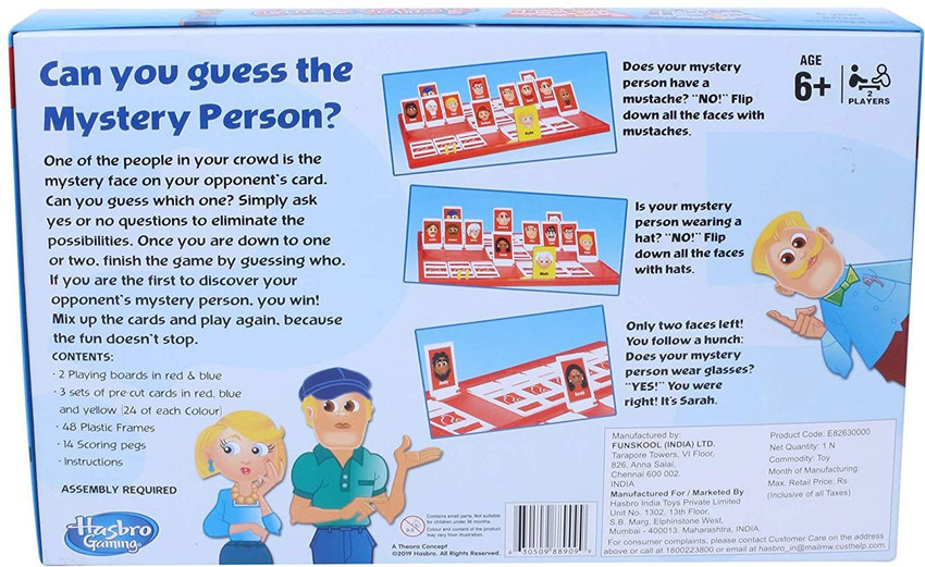 Guess Who? Grab and Go Game, Original Guessing Game for Ages 6 and up, 2  Player Travel Game - Hasbro Games