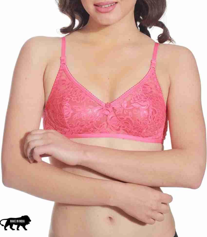 Buy Kalyani Heavily Padded Cotton T Shirt Bra - Pink Online at Low Prices  in India 