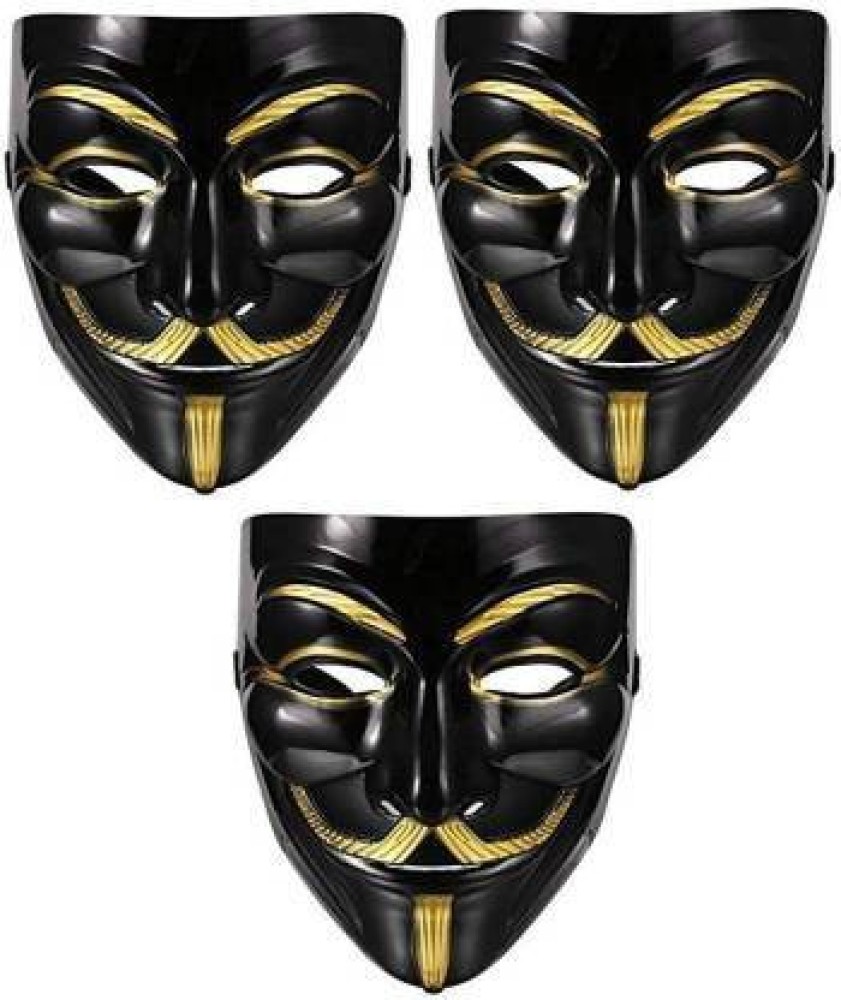 Anonymous Hacker V-vendetta Face Mask Adults Unisex Horror Halloween Party  Cosplay Costume Prop Masquerade Fancy Dress Up