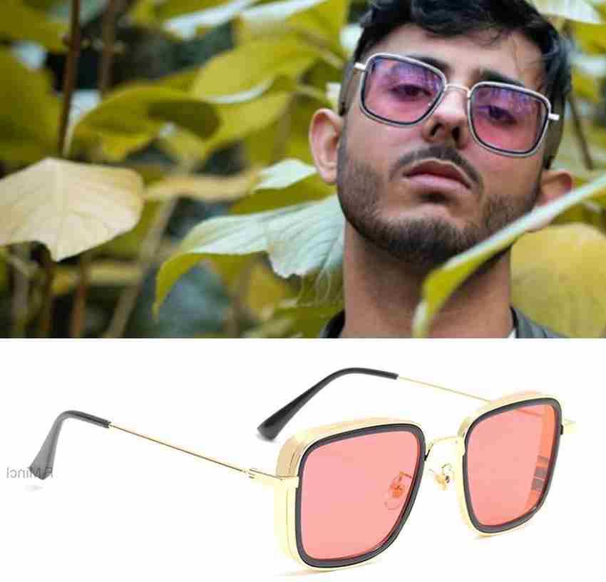 Buy Badfella Retro Square Sunglasses Pink For Men Women Online Best Prices in India Flipkart