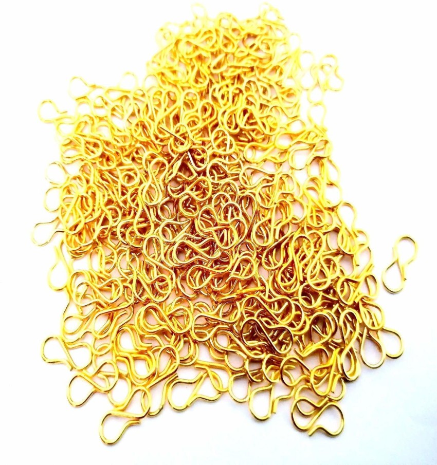 Delush Jewellery Making S Hook Necklace Hooks Golden (100 Pieces) -  Jewellery Making S Hook Necklace Hooks Golden (100 Pieces) . shop for  Delush products in India.
