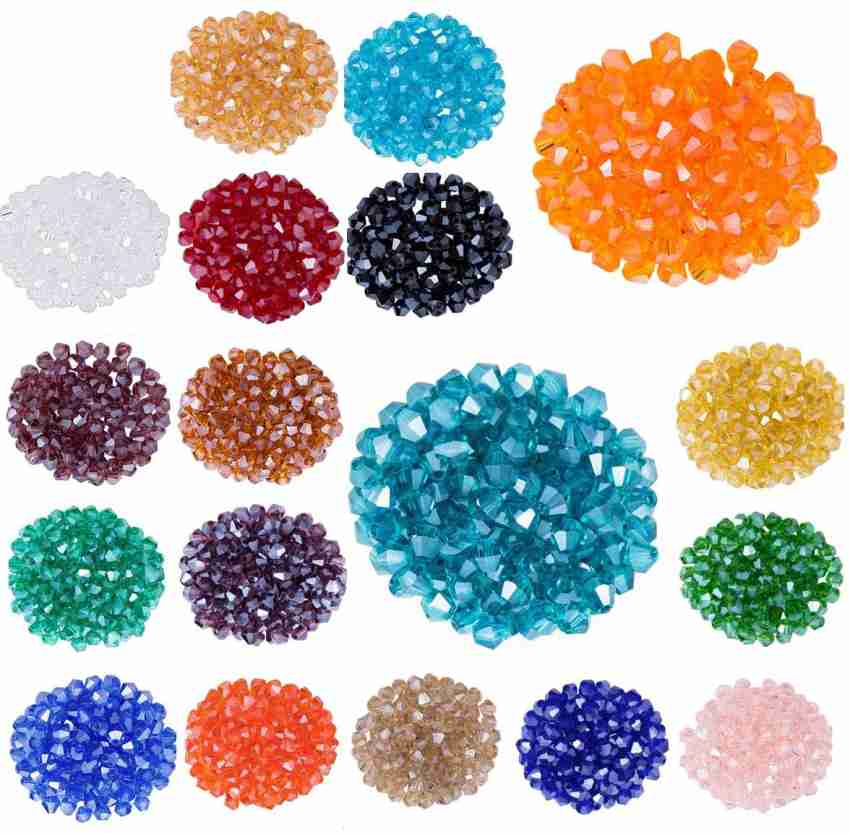 4mm Glass Bicone Beads Kits Jewelry Beads Loose Spacer beads Fit Jewelry  Making DIY Bracelet Necklace