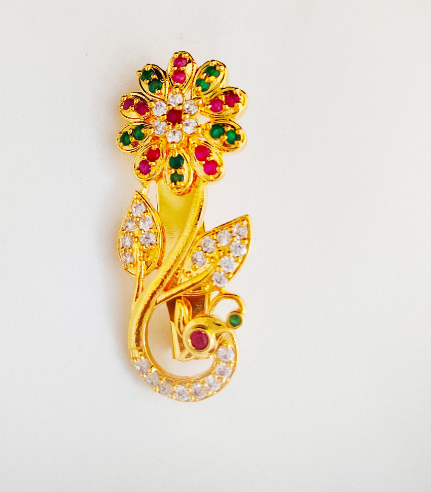 Darshini Designs Flower Inspired Saree Pin Brooch Price in India
