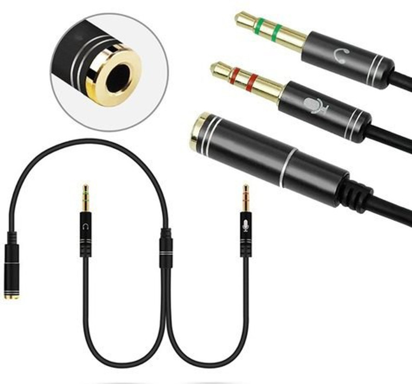 WEBDOO INFOTECH Stereo Audio Cable 0.1 m 3.5mm Jack Microphone