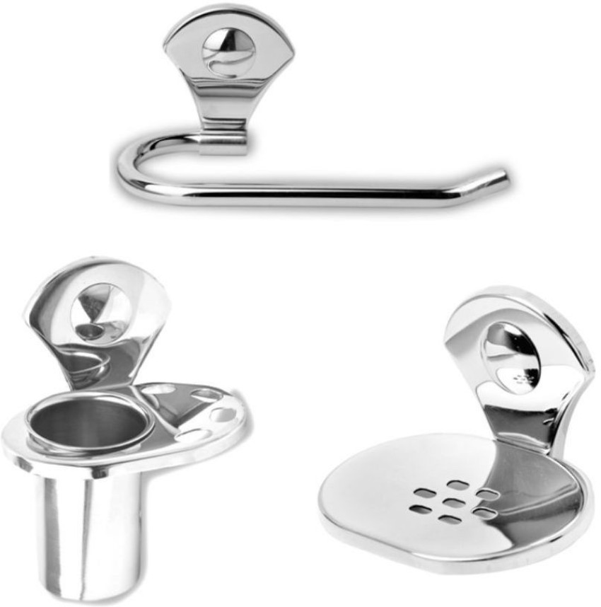 aligarian Steel Bathroom Accessories Set with Towel Ring, Saop