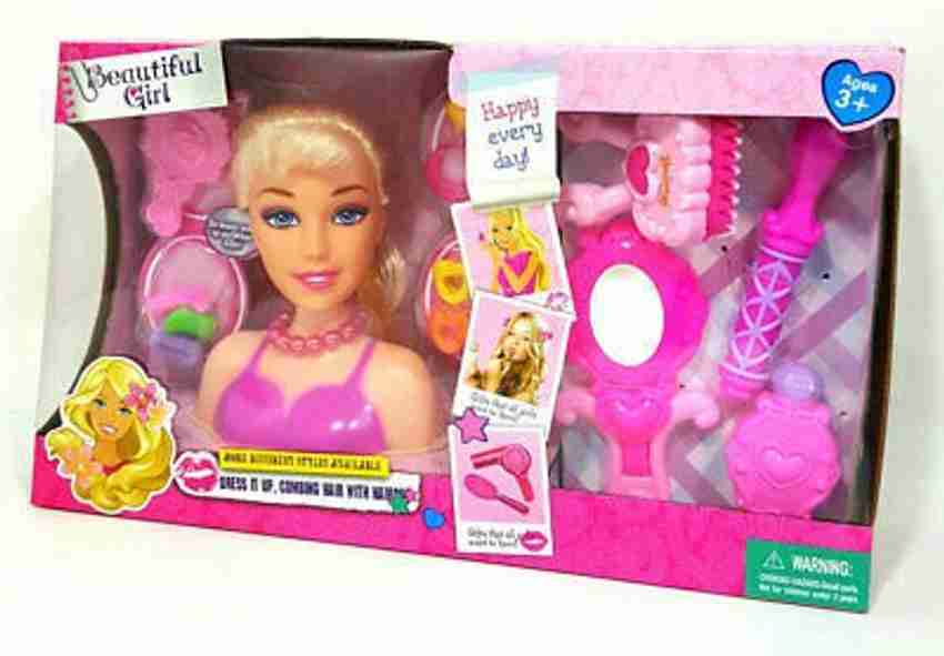 Hair and makeup best sale doll head toy