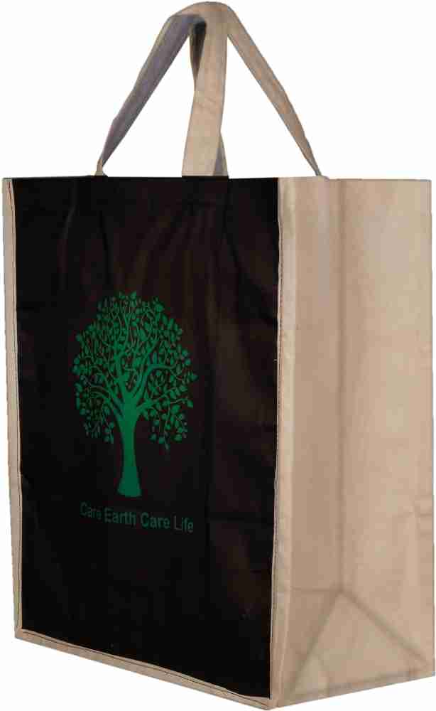 Arka Home Products 100% Cotton, Reusable, Go Green Printed Canvas Bags